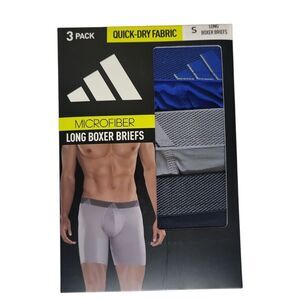 ADIDAS 3 PACK PERFORMANCE MICROFIBER QUICK DRY LONG   Only Size S‎